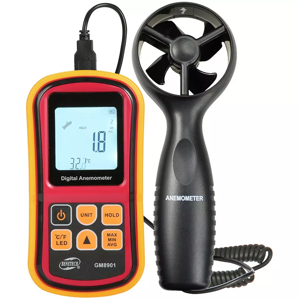 Bitstrong Anemometer, Wind speed measurement resolution (m/s): 0.01, Wind speed measurement threshold (m/s): 0.3 ,, BS-GM8901