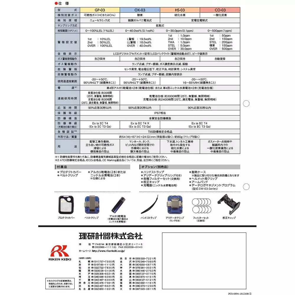riken-keiki-flammable-gas-detector-aaa-alkaline-batteryx2-power-supply-gp-03-alkaline-battery-methane-type