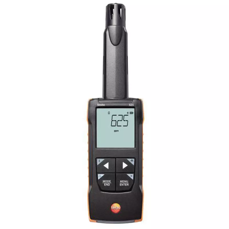 Testo CO2 Meter Case, dry cell, shipping inspection report Included Components 1 ppm Resolution, 0563 0535