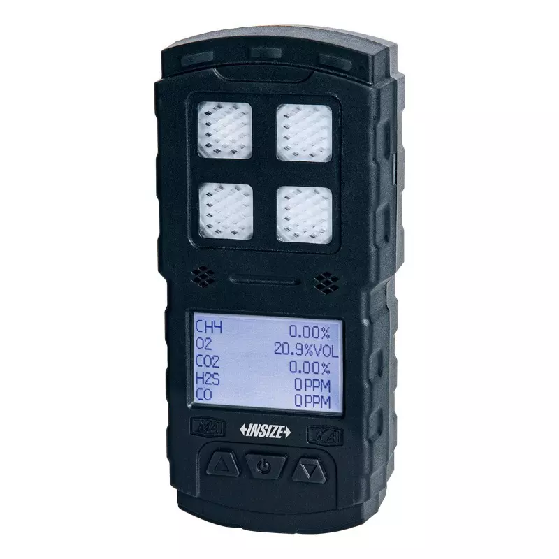 INSIZE Multi Gas Detector for Mining, CH₄, O₂, CO, H₂S, CO₂ Gases and 0°C to 40°C Operating Temperature, 0617-MG05