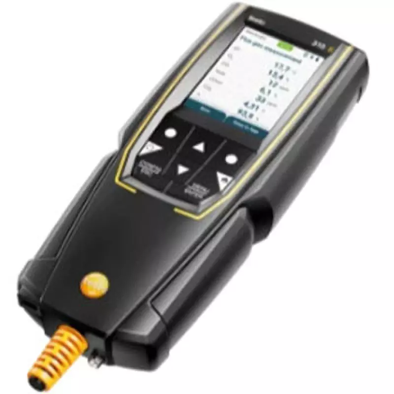 Testo Combustion Gas Analyzer Resolution oxygen (vol%): 0.1 Exhaust gas: 0 to +400 ℃ Temperature, 0563 3104