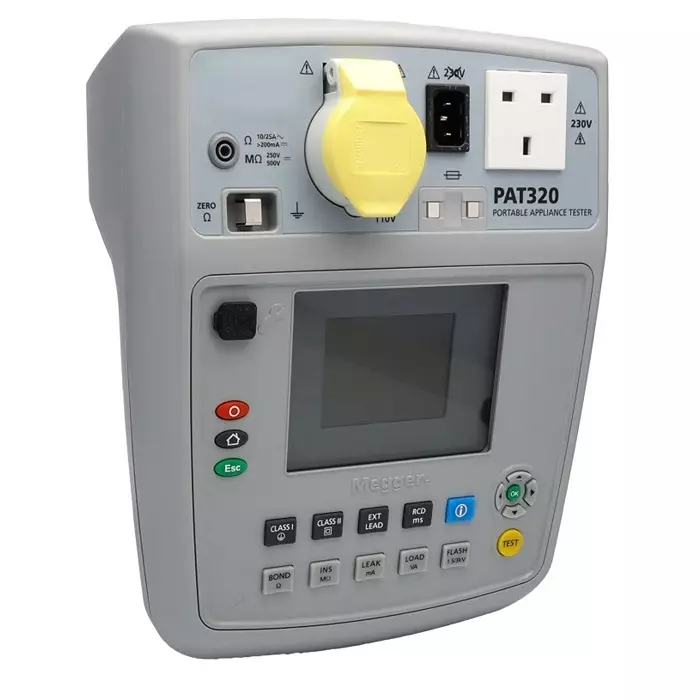 Megger PAT320 PAT Tester, Class I, Class II Test Type, 1000-740