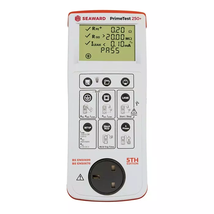 Seaward PrimeTest 250+ UK PAT Tester Class I Test Type, 403A954