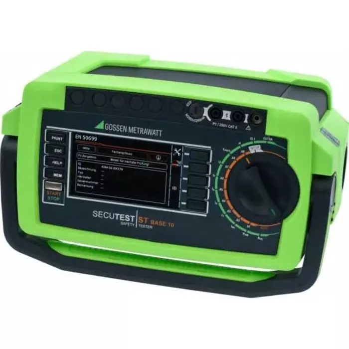 GOSSEN METRAWATT SECUTEST LEMONGREEN PAT Testing Kit AC and DC Patient Lea kAge Current Class I Class II Class IT, M708E