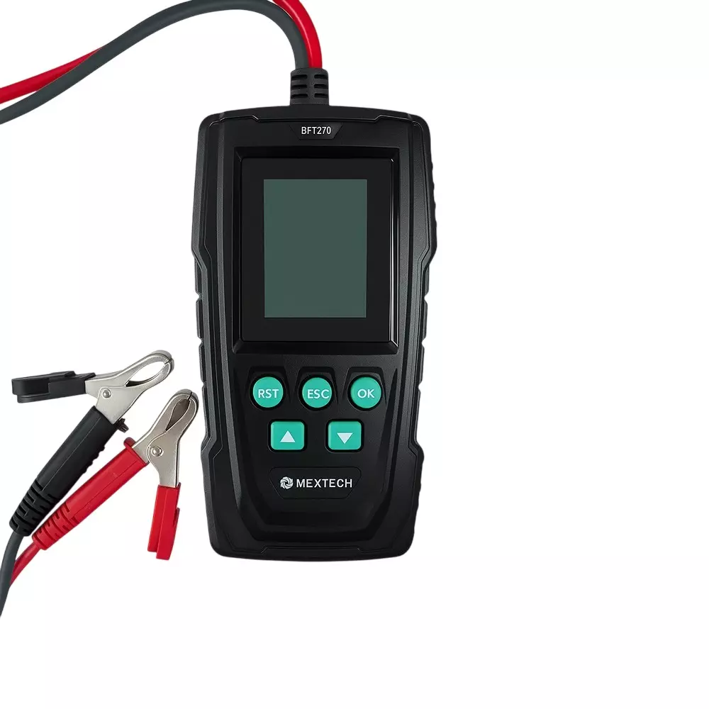 MEXTECH Battery Tester Large LCD Display 8 to 36 V Range 3 to 250 Ah Quick Test 100 to 2000 CCA CCA Range, BFT270