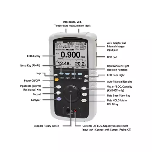 KUSAM-MECO 100V/1200Ah Range Battery Quality Analyzer - KM 900
