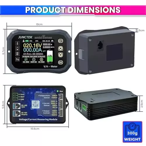 amicisense-smart-battery-coulometer-hd-display-0-to-120-v-100-a-with-bluetooth-app-24-inch-6096-mm-1xbat-coul-advance