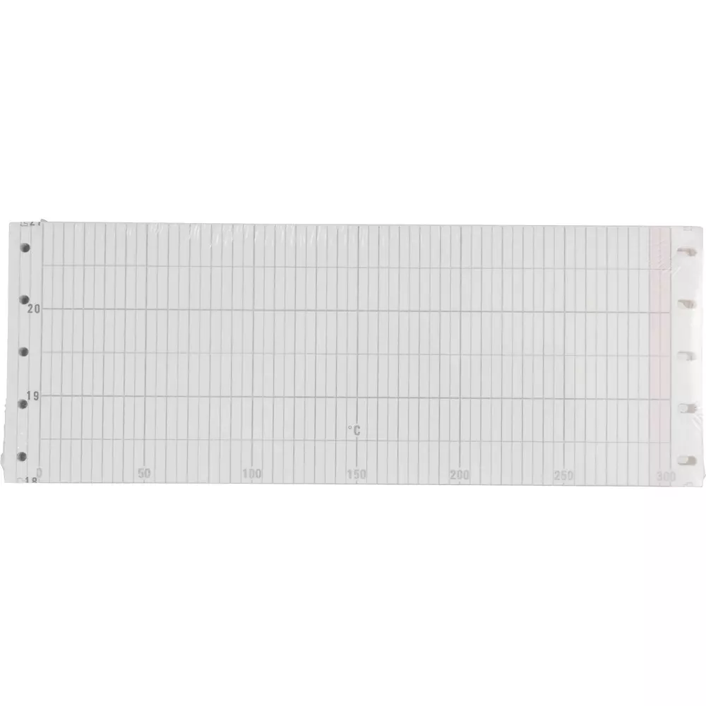 CHINO Chart Paper 5 Minimum Scale Scale number: 0 to 300℃ Scale Type (Time) 25 Scale (mm), ET207