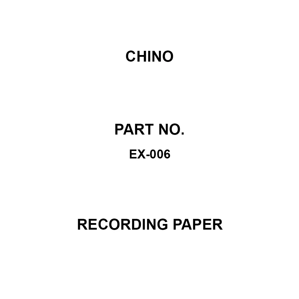 CHINO Recording Paper 250 mm Effective Width 0 to 25, 
0 to 125, 
0 to 24, 
-6 to 6 Scale (g), EX-006