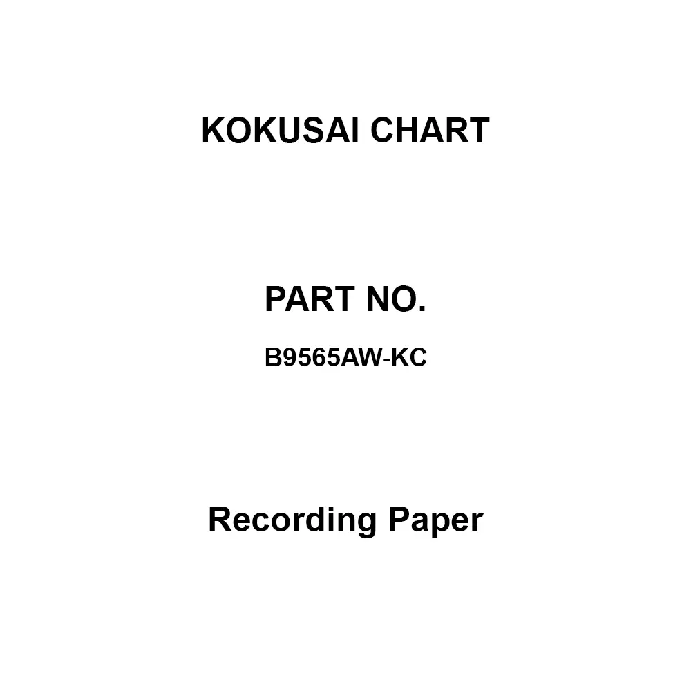 KOKUSAI CHART Recording Paper 0 to 100 Scale, B9565AW-KC (Pack of 10)