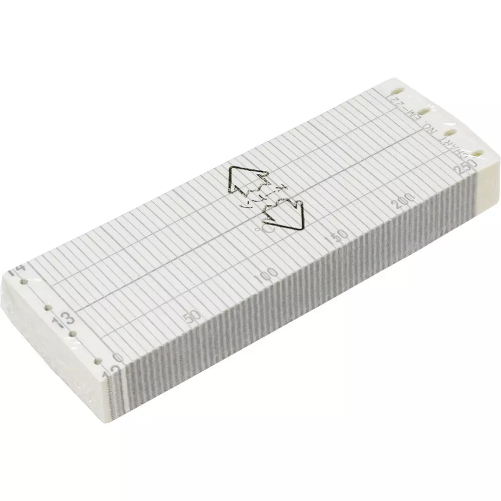 CHINO Chart Paper 5 Minimum Scale Scale numbers:: 0 to 250℃ Scale Type (Time) 20 Scale (mm), EM221