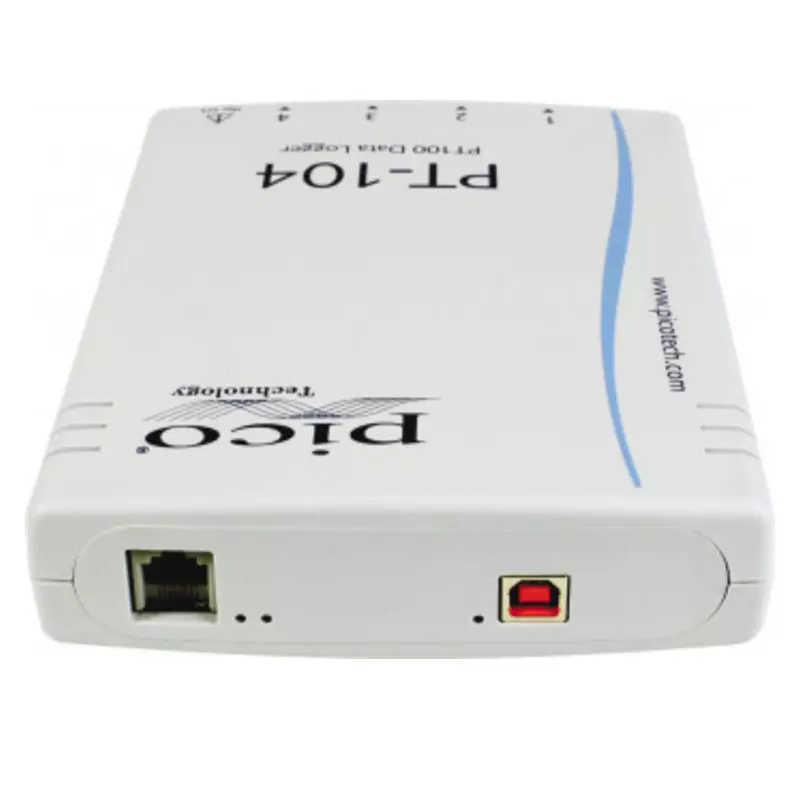 PICO TECHNOLOGY Data Logger In an environment of 23±2℃: Temperature: 0.015℃ (+0.01% of measured value),, (PP682)USB-PT-104-LOGGER