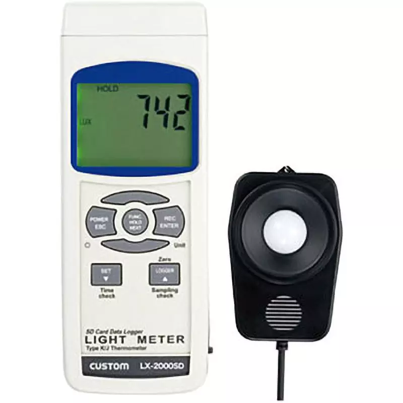 CUSTOM Data Logger Illuminometer -100℃ to +1300℃ Temperature Display 0.1 ℃ Temperature Resolution, LX-2000SD