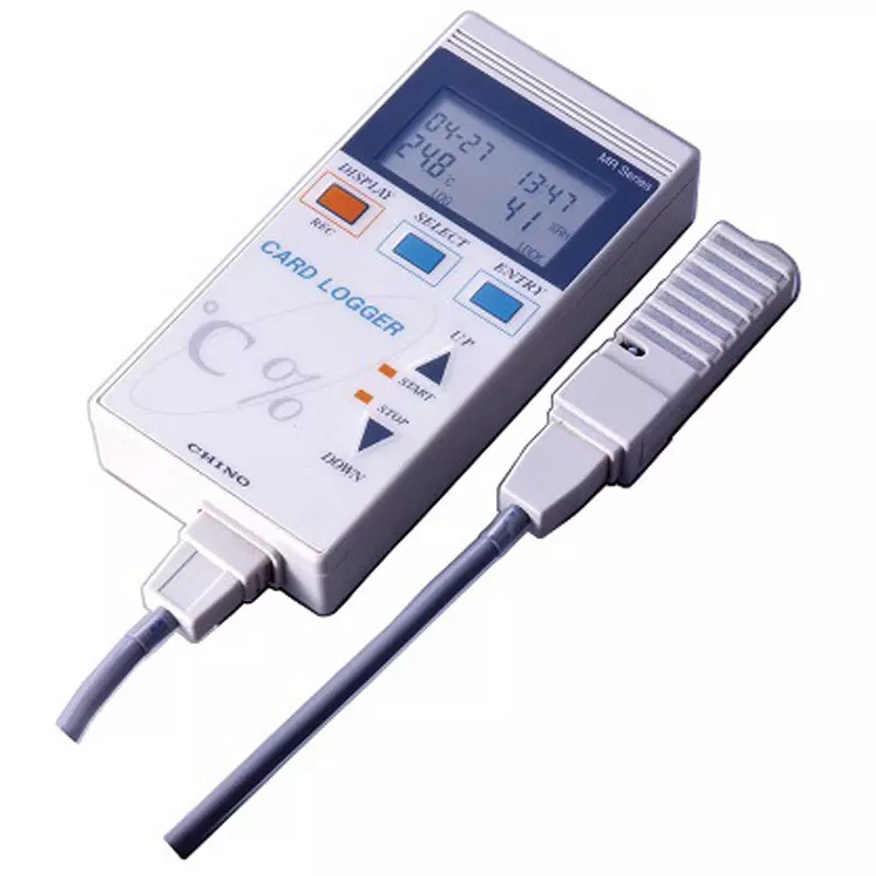 CHINO Card Logger Two AAA batteries, battery life: Approximately 1 year (recording at 25°C, 10-minute intervals), MR6662-010