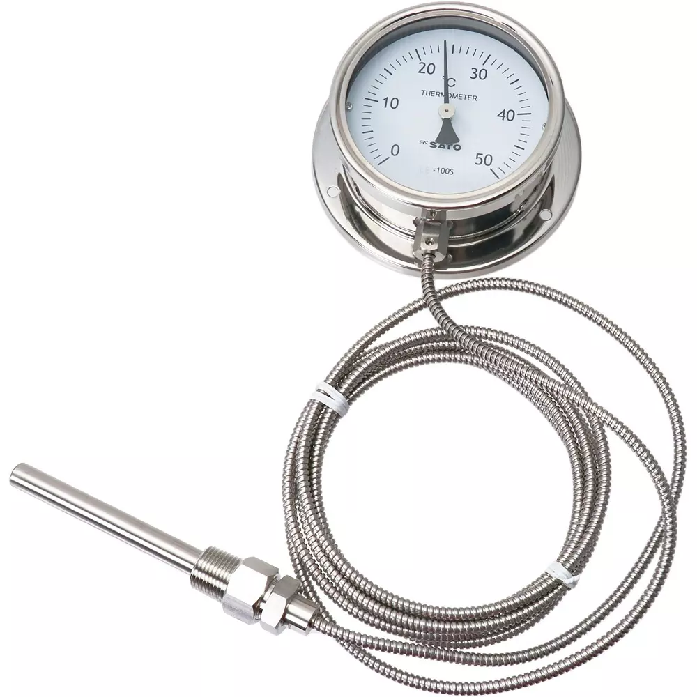 SATO KEIRYOKI Dial Thermometer 0 to 50 ℃ Measuring Range, LB-100S 0:50℃(3000-05)