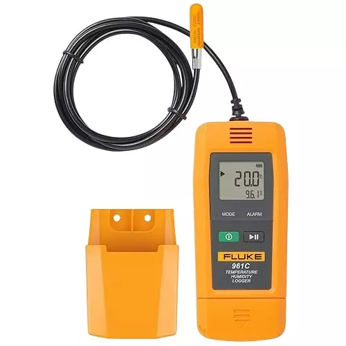 Fluke Temperature Humidity Logger -40.0 °C to 85.0 °C Temperature Measurement Range and External Sensor, 961C
