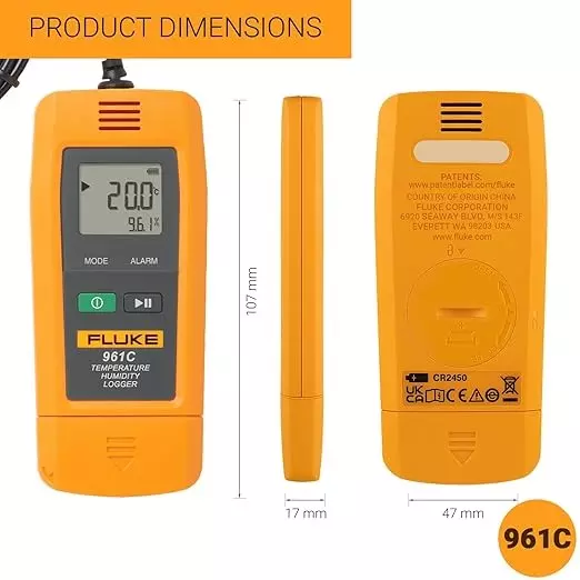fluke-temperature-humidity-logger-400-c-to-850-c-temperature-measurement-range-and-external-sensor-961c