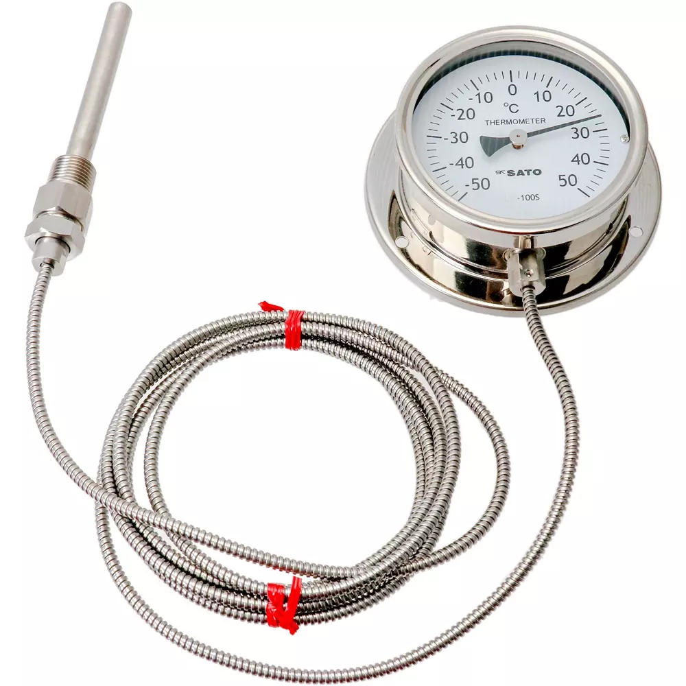 SATO KEIRYOKI Dial Thermometer -50 to 50 ℃ Measuring Range, LB-100S -50:50℃(3000-55)