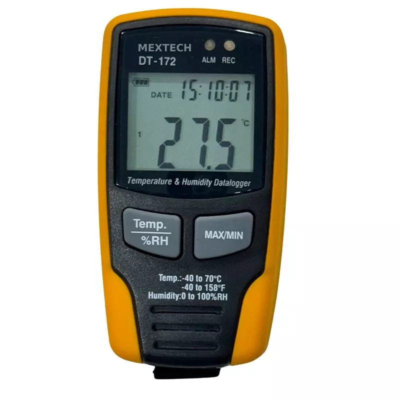 Mextech Temperature & Humidity Data Logger -40°C to 70°C (-40°F to 158°F) Temperature Range for Industrial Use, CEM&nbsp;DT172