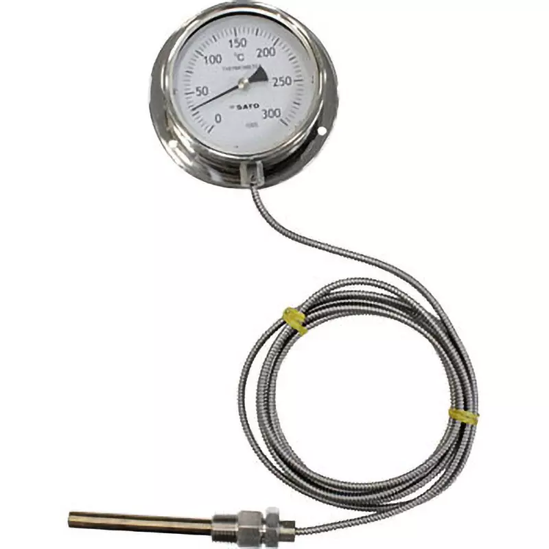 SATO KEIRYOKI Dial Thermometer 0 to 300 ℃ Measuring Range, LB-100S 0：300℃(3000-30)