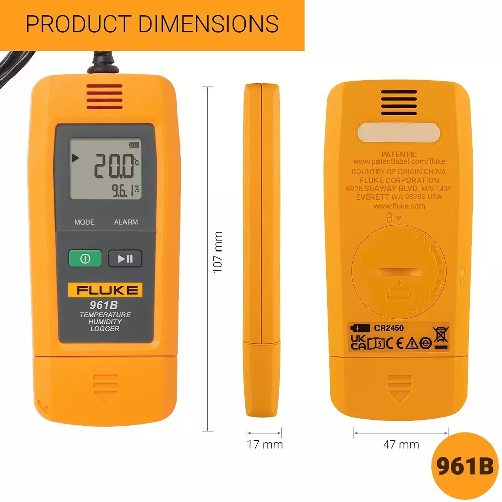 fluke-temperature-humidity-logger-850-c-to-1500-c-temperature-measurement-range-and-external-sensor-961b