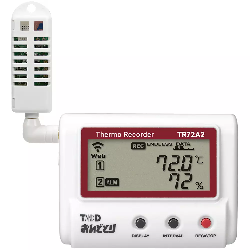 T&D Temperature & Humidity Data Logger (Ondotori) with Bluetooth & Wireless LAN Cloud-Connected, TR72A2