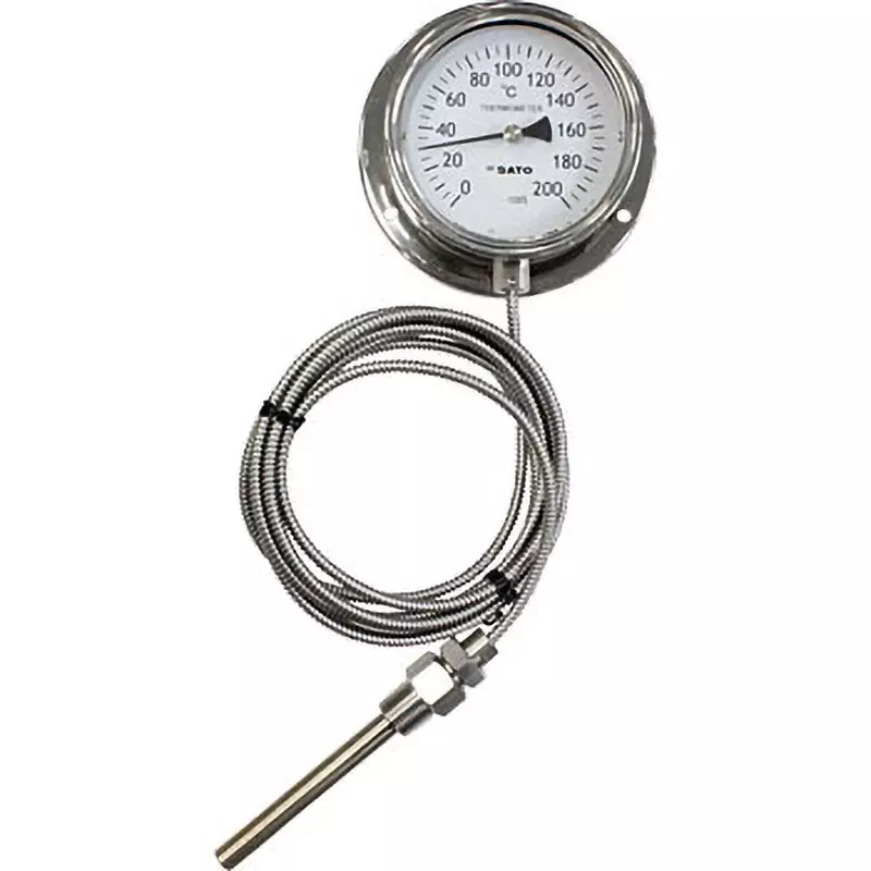 SATO KEIRYOKI Dial Thermometer 0 to 200 ℃ Measuring Range, LB-100S 0:200℃(3000-20)