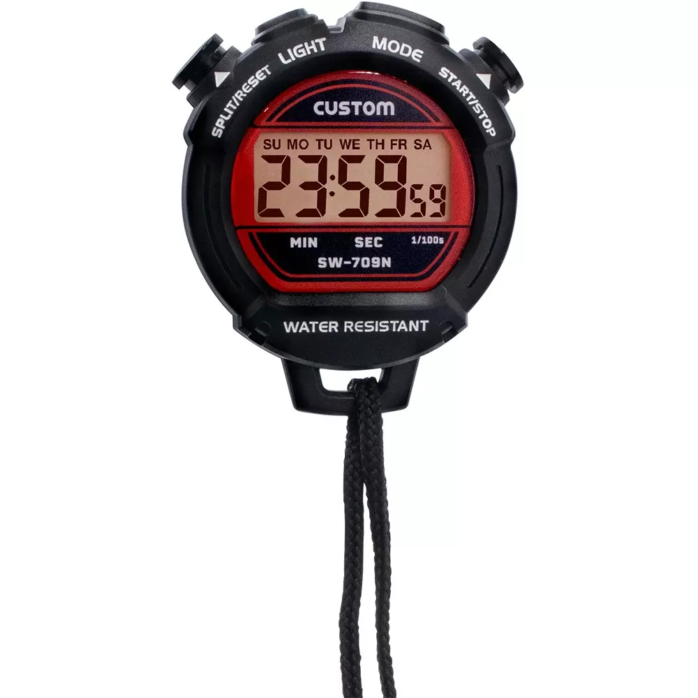 CUSTOM Stopwatch CR-2032 + coin type batteryx1 (built-in) Power Supply Instruction manual Included Components, SW-709N