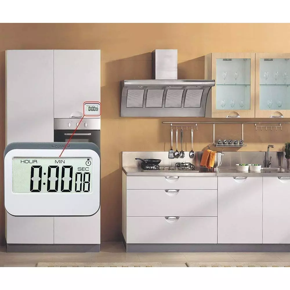 HSETIN Digital Kitchen Timer with LCD Display and ABS Plastic Body, DT-1047 Timer
