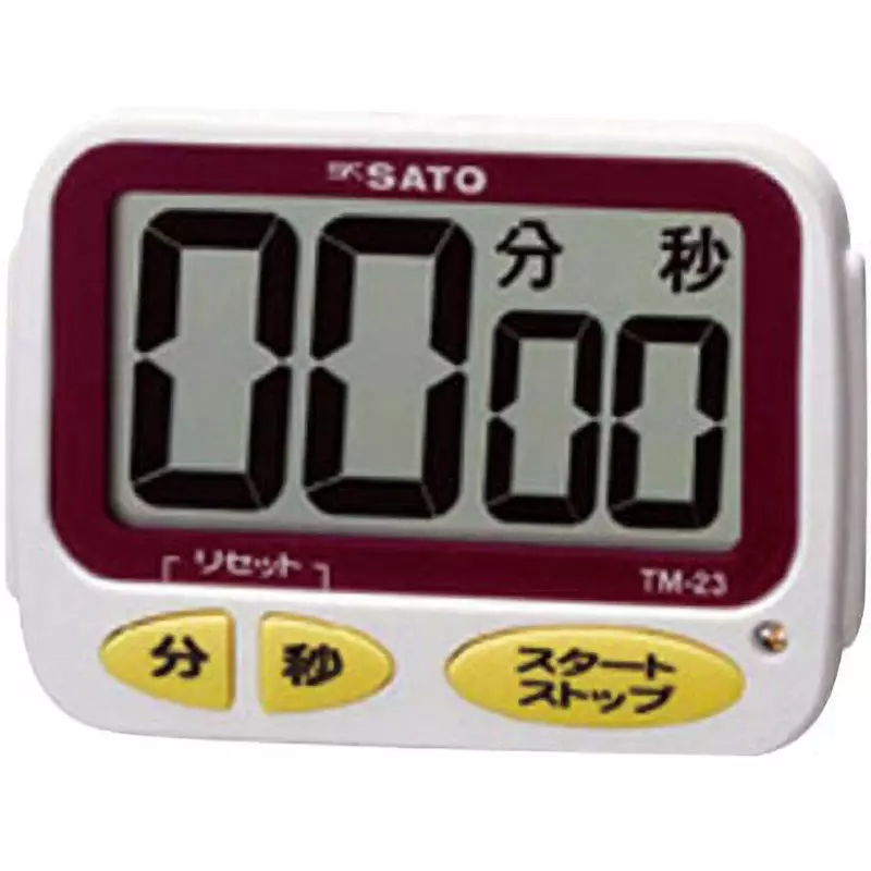 Sato Keiryoki Overtime Timer 1 x AAA (15 V) Power Supply Count Up Function Digital Display Format, TM-23(1709-11)