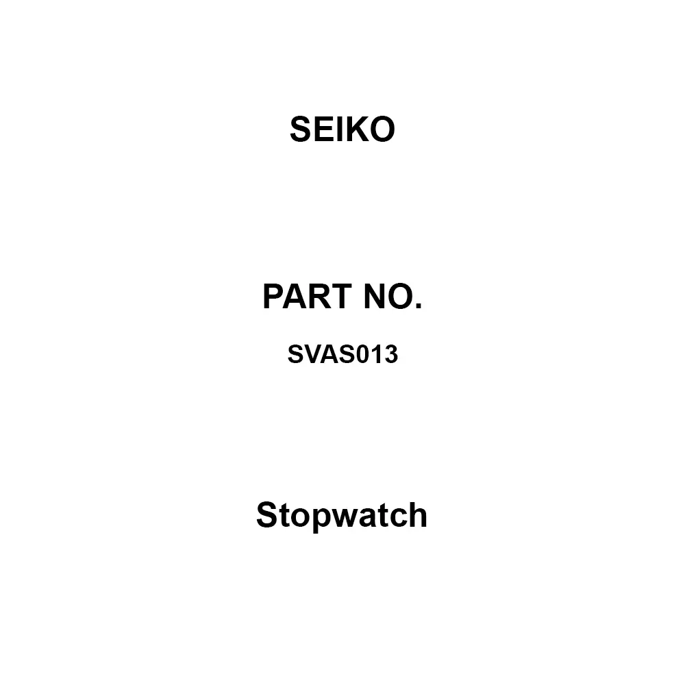 SEIKO Stopwatch [Case] 22 mm Thickness [Caliber No] S141 Specifications, SVAS009