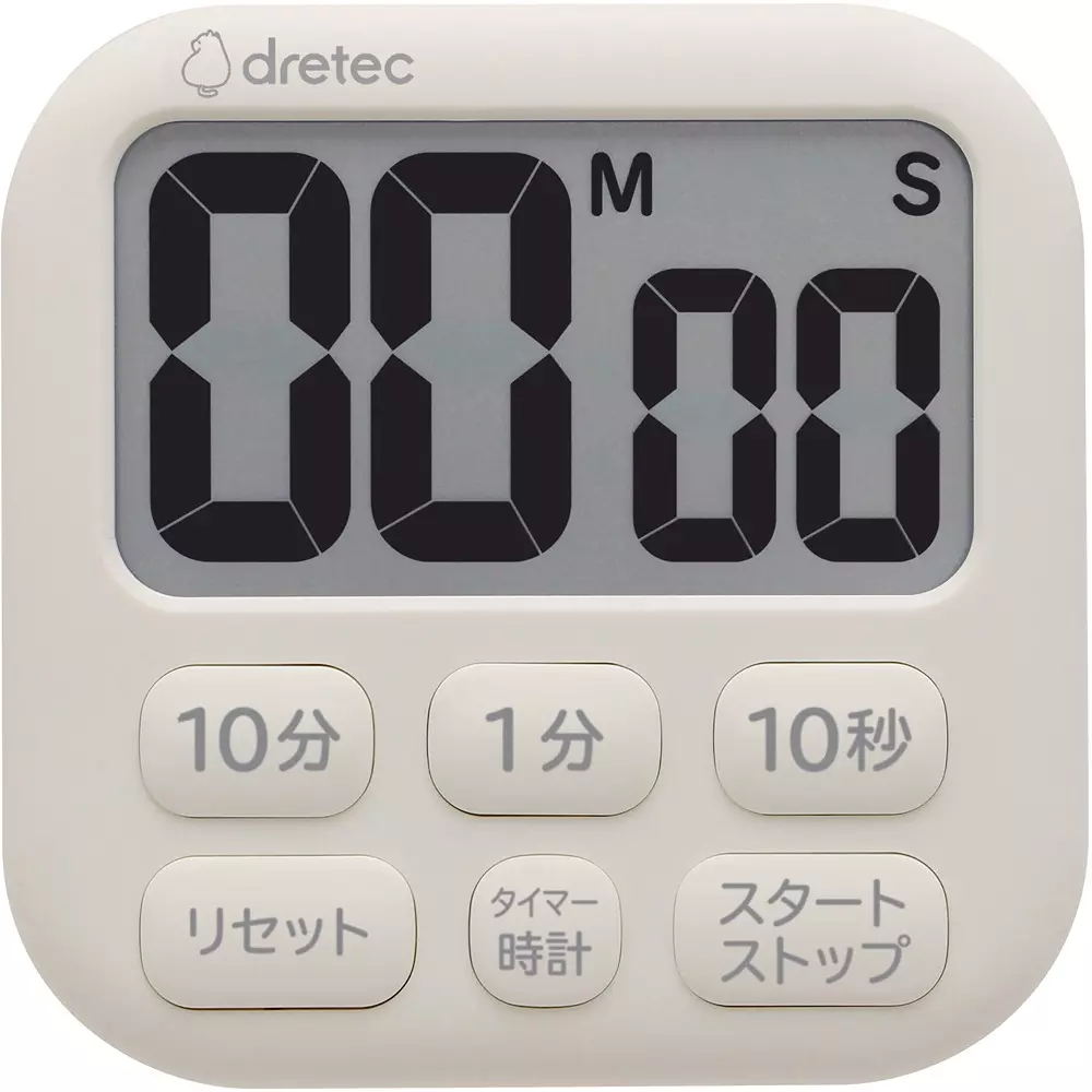 DRETEC Digital Timer AAA battery Power Supply Hook Hole/Stand: Yes, Notification Method: Alarm Function Neodymium, T-621IV