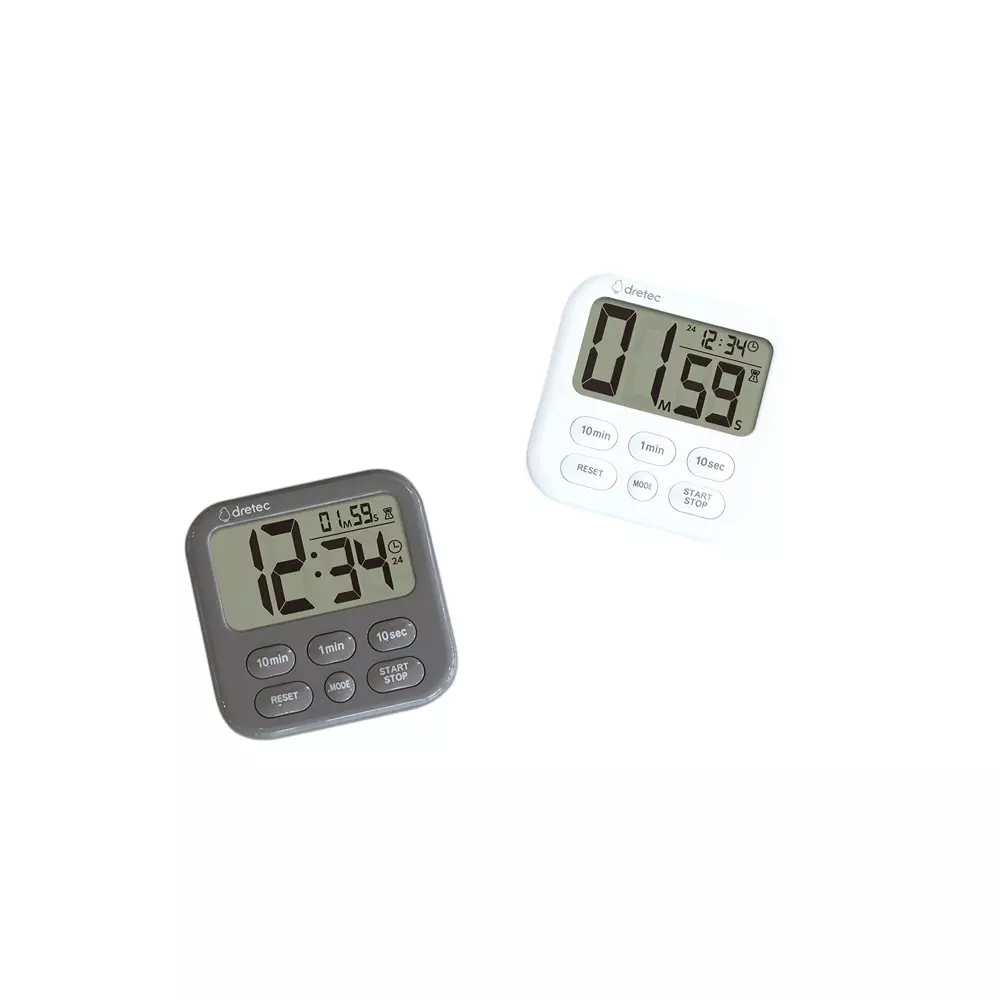 DRETEC Digital Timer, Notification method: Alarm, Maximum count-up time: 99 minutes 59 seconds, Maximum set time:, T-646DG