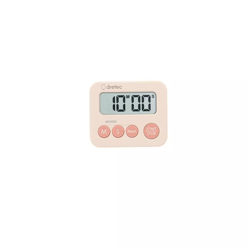 DRETEC Digital Timer, Notification method: Alarm/lamp, Maximum count-up time: 199 minutes 59 seconds, Maximum, T-693PK