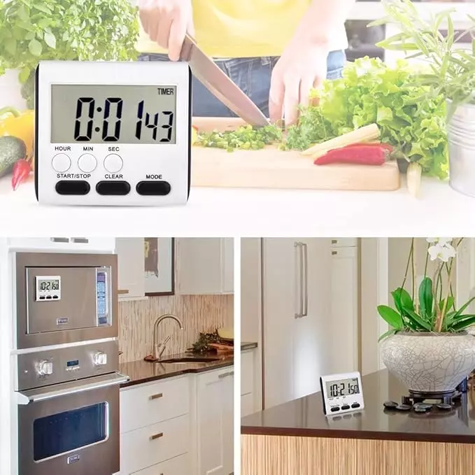 HSETIN Digital Kitchen Timer with LCD Display and Plastic Body, DT-1046