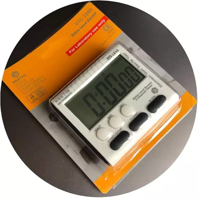 HSETIN Digital Kitchen Timer with LCD Display and Plastic Body, DT-1046