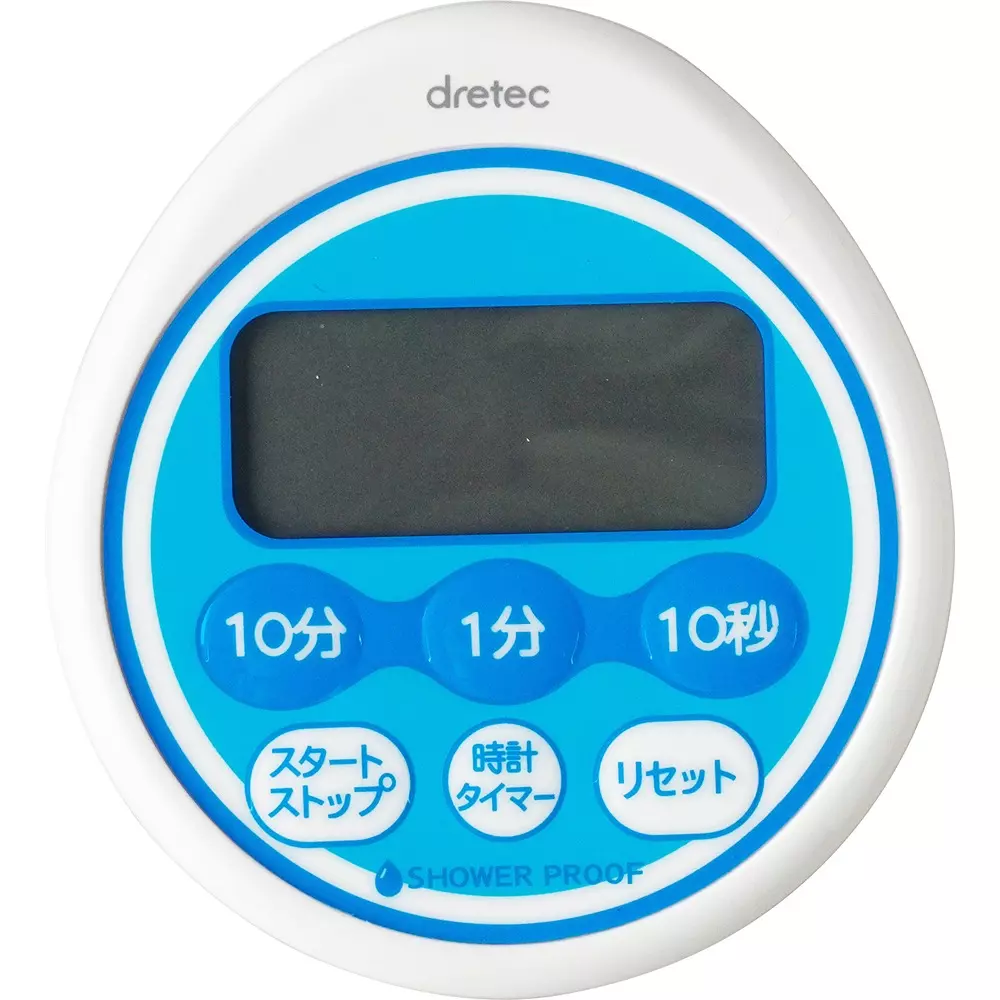DRETEC Digital Timer Digital Display Format IPX2 Waterproof 99 minutes 50 seconds Maximum Setting time, T-543BL