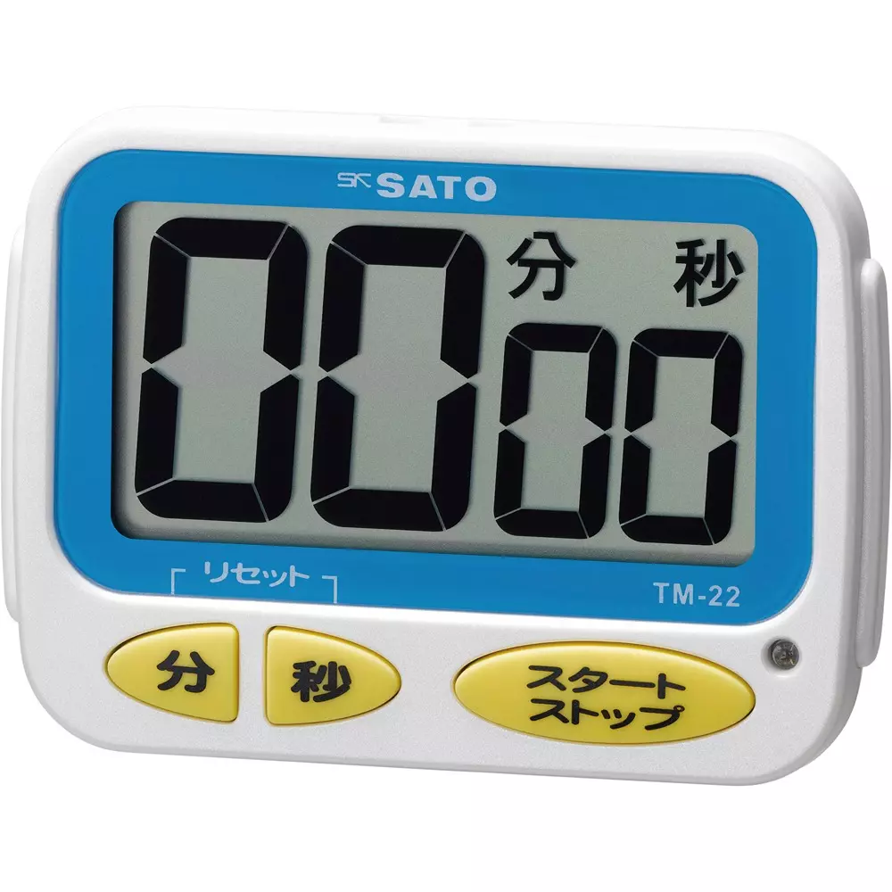 Sato Keiryoki One Touch Timer 1 x AAA battery (included) Input Power 99 minutes 59 seconds Maximum Time 1 minute, TM-22