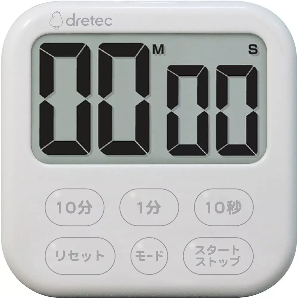 DRETEC Digital Timer AAA battery Power Supply Digital Display Format Notification method: Alarm Function, T-615WT