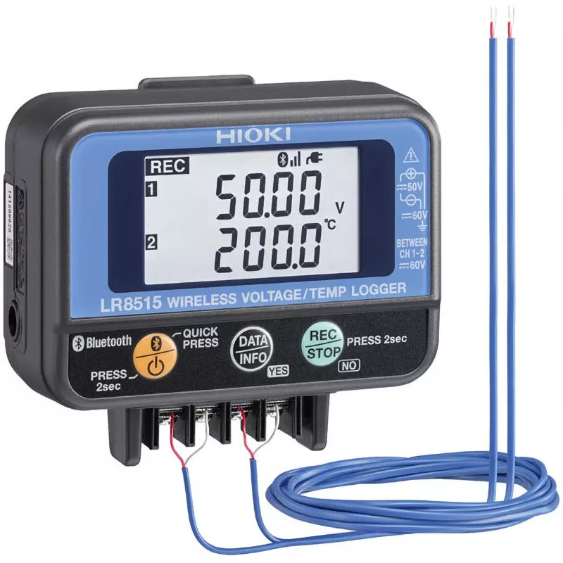 Hikoki Wireless Voltage And Temperature Logger [Voltage] ± 50 mV to ± 50 V, maximum resolution 0.01 mV,, LR8515