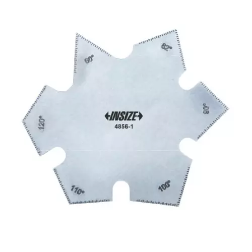 Insize Angle Gauge Stainless Steel Body, Range 60°, 82°, 90°, 100°, 110°, 120° and 1 mm Graduation, 4856-1