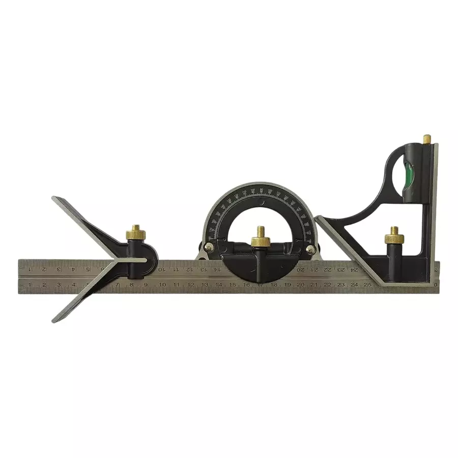 Dumdaar Angle Finder Protractor Measuring Tool Kit 300 mm Blade Length Carbon Steel Multicolor for Industrial Use