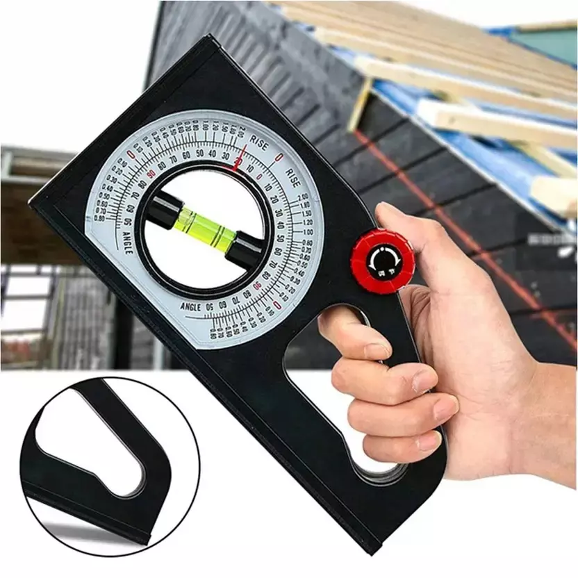 GENERIC Slope Gauge Measuring Tool Black 25 cm Length ABS Plastic Hand Grip for Home & Professional Use,