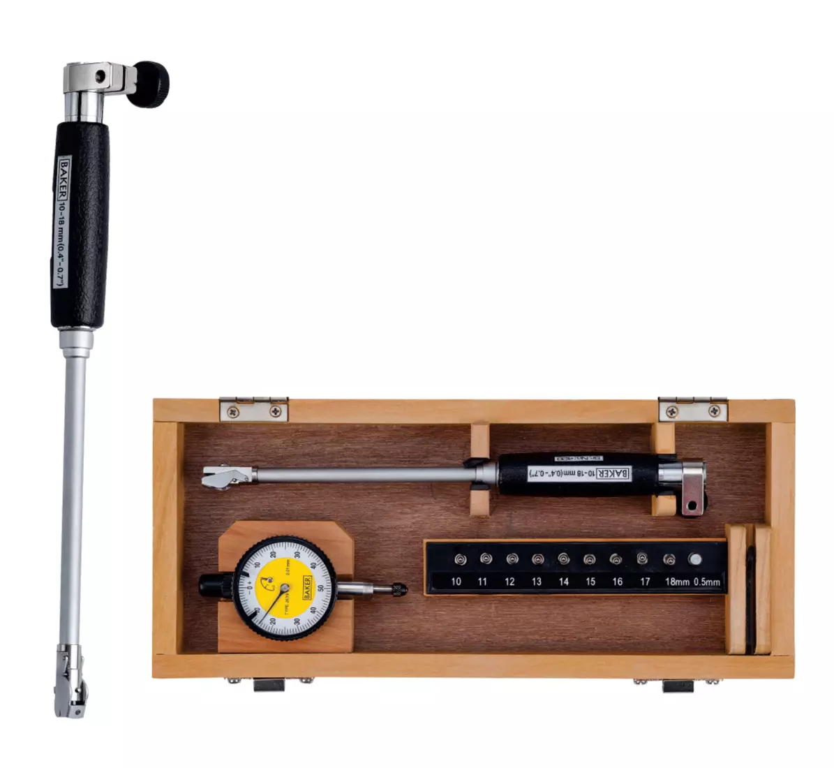 Baker K641 Range 10-18 mm Dial Bore Gauge