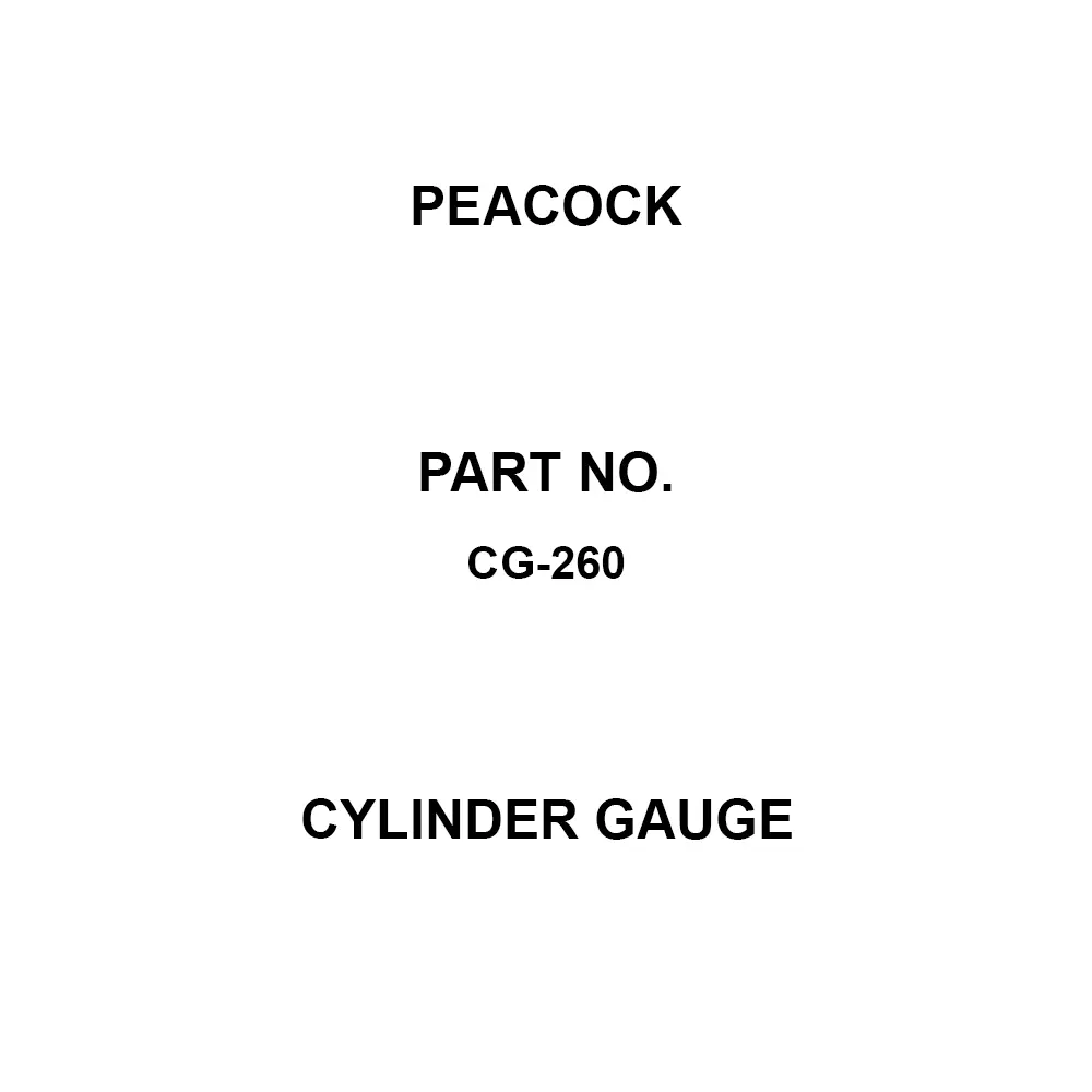 Peacock Cylinder Gauge Shallow hole Type (Replacement rod) 60 mm, (Replacement washer) 0.5, 1, 2, 3 mm Included, CG-260