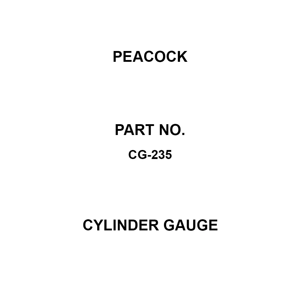 Peacock Cylinder Gauge Shallow hole Type (Replacement rod) 35 mm, (Replacement washer) 0.5, 1, 2, 3 mm Included, CG-235