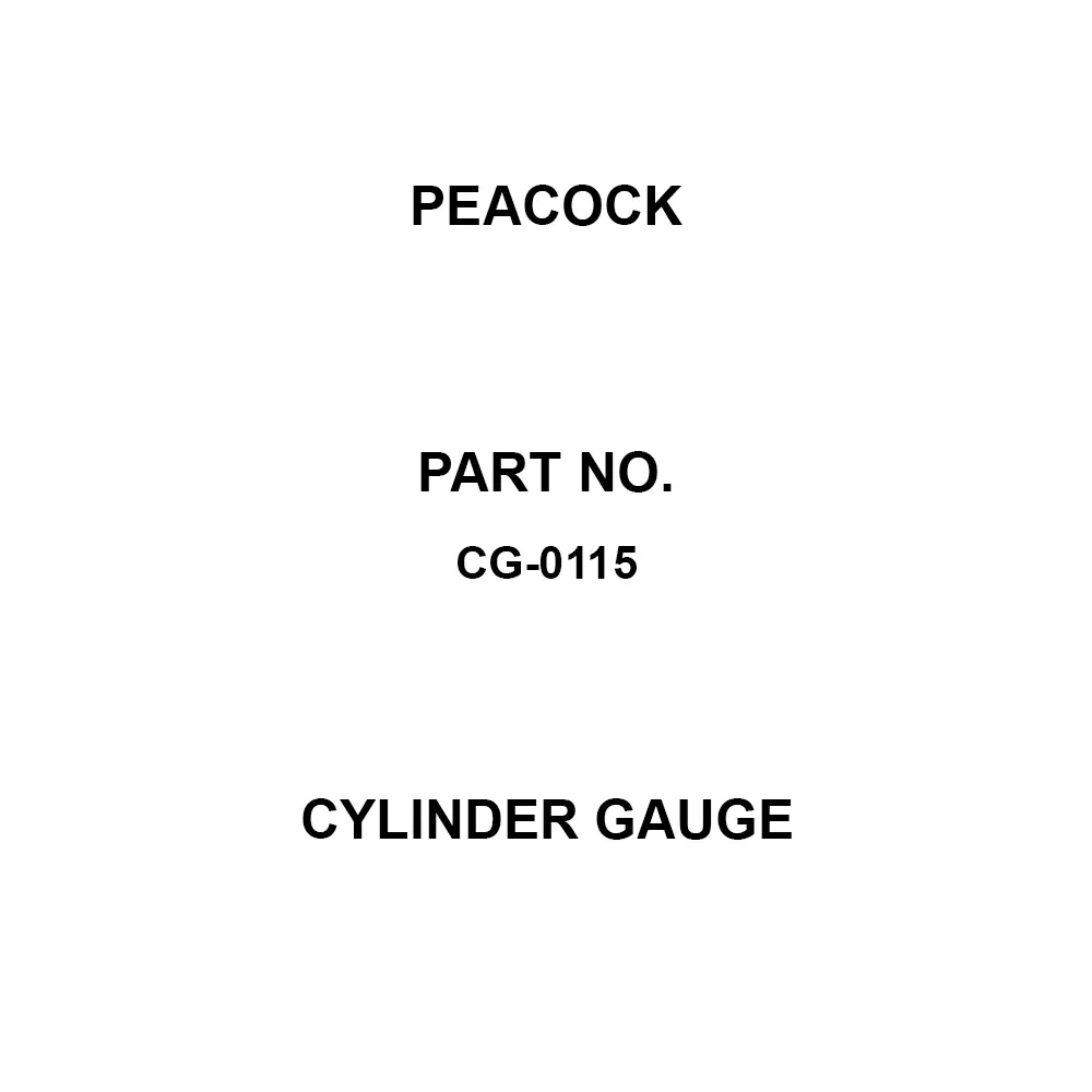 Peacock Cylinder Gauge Shallow hole Type (Replacement rod) 15 mm, (Replacement washer) 0.5 mm Included Components, CG-0115