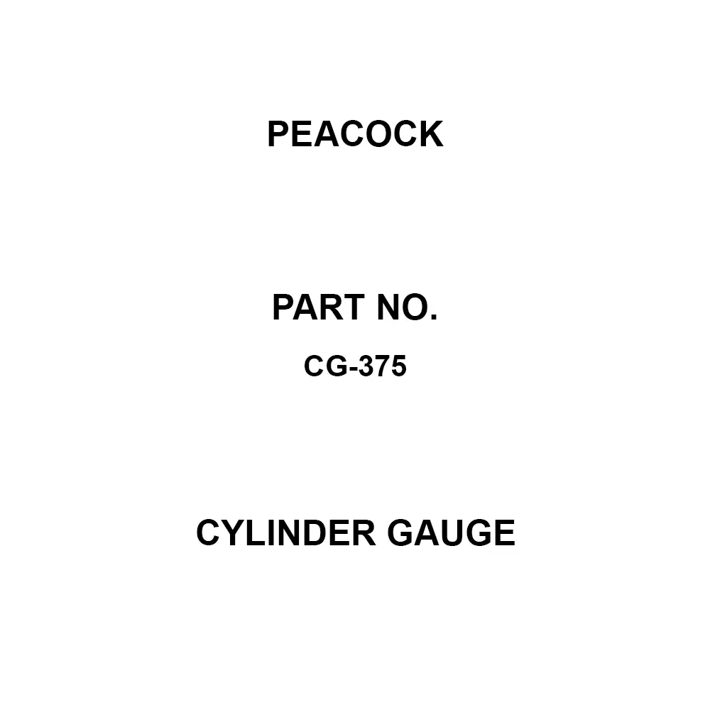 Peacock Cylinder Gauge Shallow hole Type (Replacement rod) 75 mm, (Replacement washer) 0.5, 1, 2, 3 mm Included, CG-375