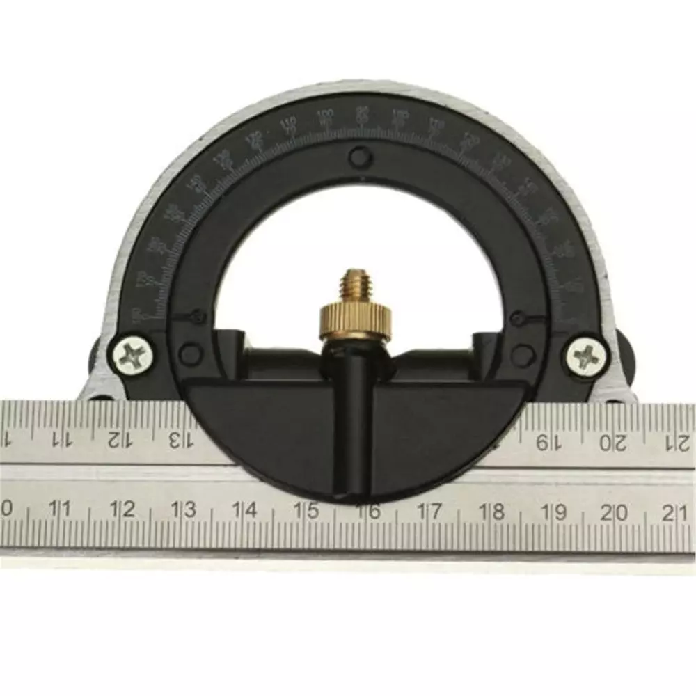 DY TOOLS Combination Protractor Tri-Square Angle Ruler 30.5 cm (12 inch) Length 0-600 mm Measuring Range, PL7981