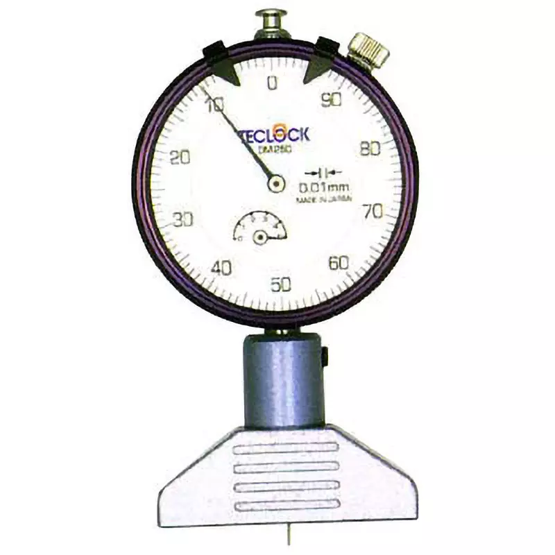 Teclock Dial Depth Gauge 5 mm Measuring Ranges 0.01 mm Minimum Reading 1.4 or less N Measuring Force, DM-250